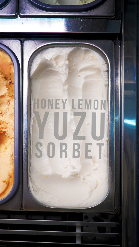 Singapore Creamier Handcrafted Ice Cream Honey Lemon Yuzu Sorbet On Tub Front Facing