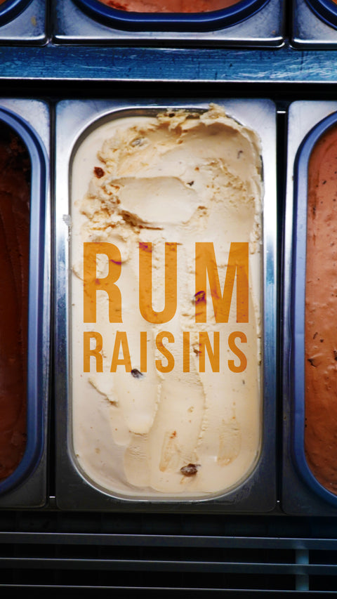 Singapore Creamier Handcrafted Ice Cream Rum Raisin On Tub Front Facing