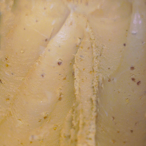 Singapore Creamier Handcrafted Ice Cream Butterscotch Almond On Tub Front Facing