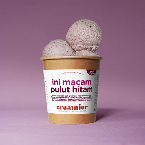 Singapore Creamier Handcrafted Ice Cream Pulut Hitam On Pint Front Facing